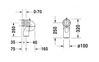 CODO CONEXION WC PARA SALIDA VERTICAL DURAVIT